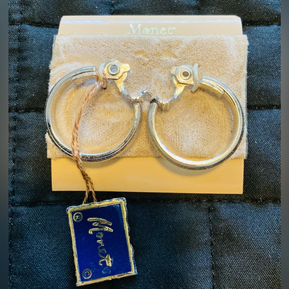 Monet Silver Classic Hoop Earrings